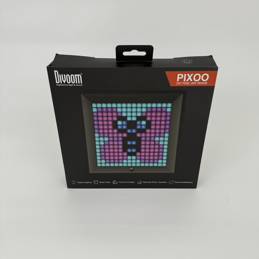 Divoom Pixoo LED Pixel Art 16x16 Frame Smart Digital Display for Wall Art